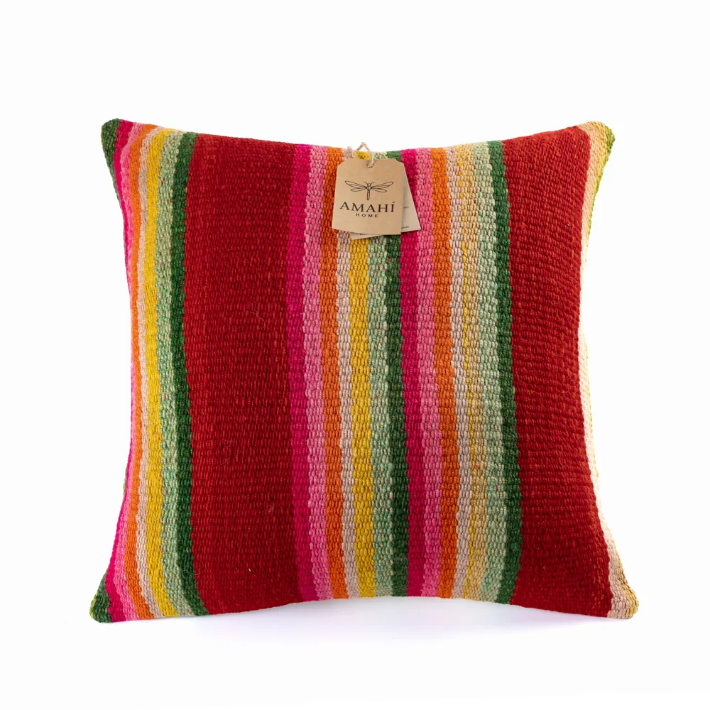 Handwoven frazada pillow cover