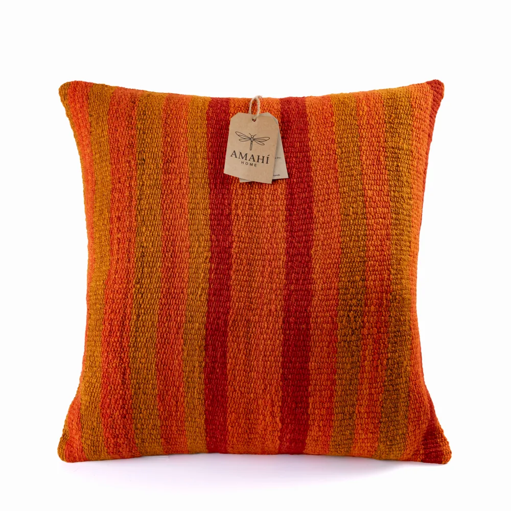 Handwoven frazada pillow cover
