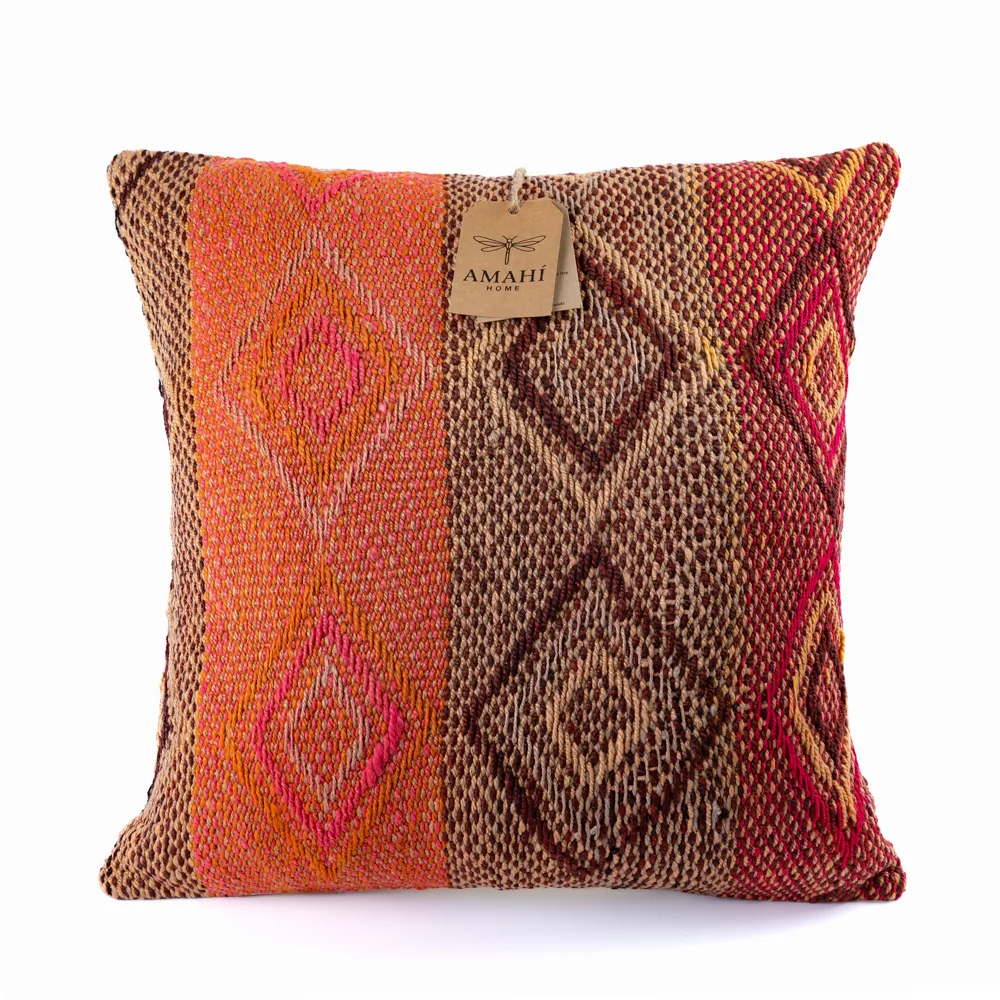 Handwoven frazada pillow cover