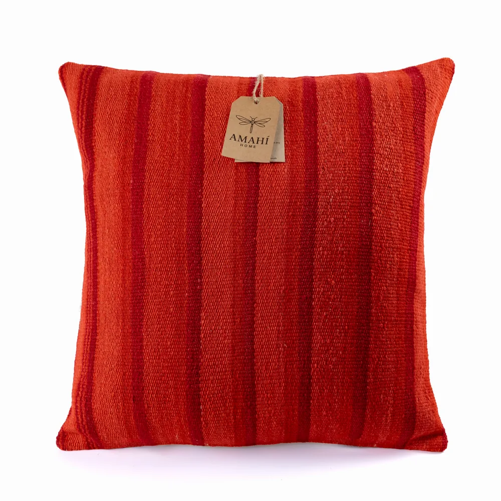 Handwoven frazada pillow cover