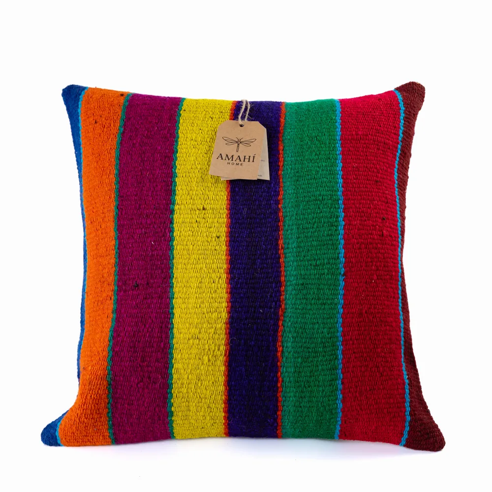 Handwoven frazada pillow cover
