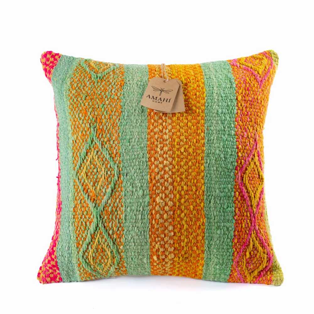 Handwoven frazada pillow cover