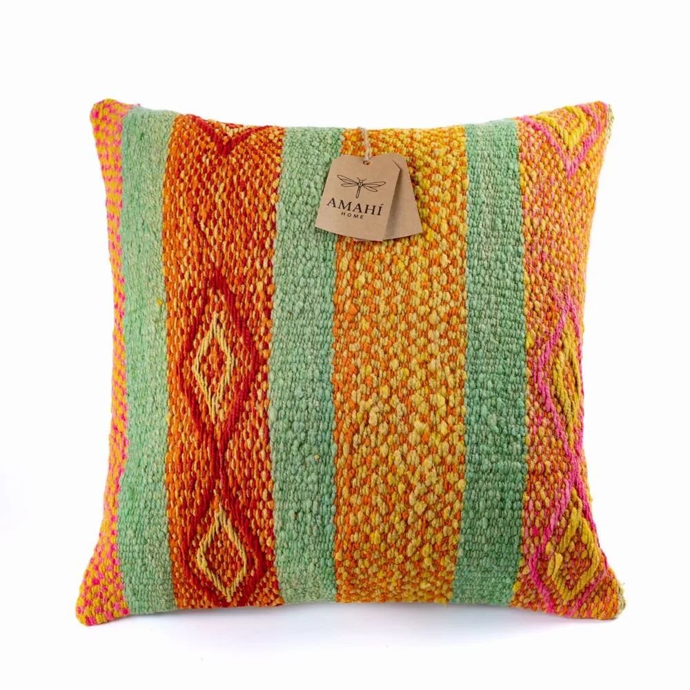Handwoven frazada pillow cover