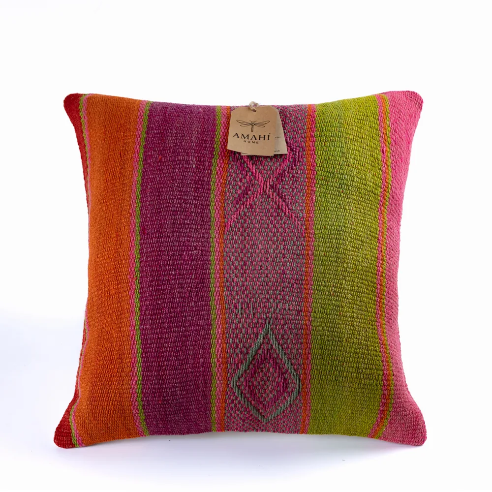 Handwoven frazada pillow cover