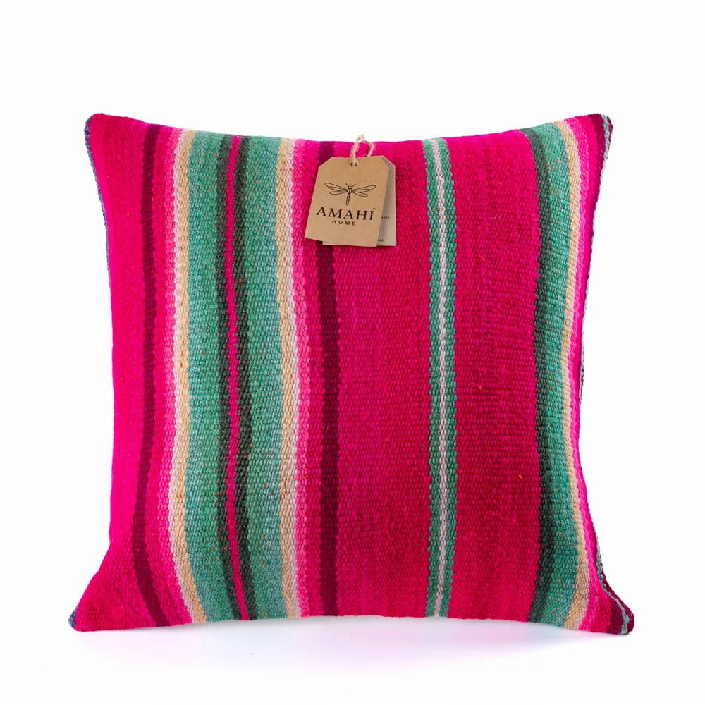 Handwoven frazada pillow cover